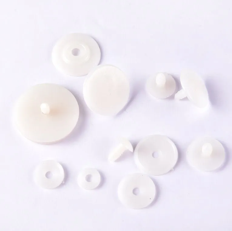 50 Pcs Doll and Teddy Bear Joints, Plastic, 15 mm - 45 mm , DIY Craft Joints, White Joints, Animal Craft, TeddyBear Craft Project Supplies