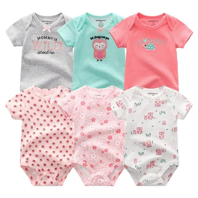 6pcs Baby Bodysuit 0-12M