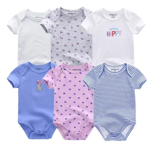 6pcs Baby Bodysuit 0-12M
