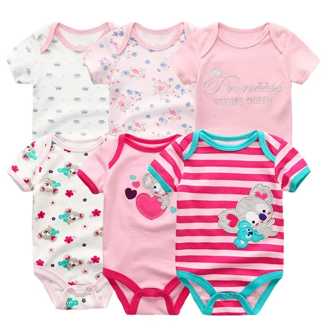 6pcs Baby Bodysuit 0-12M