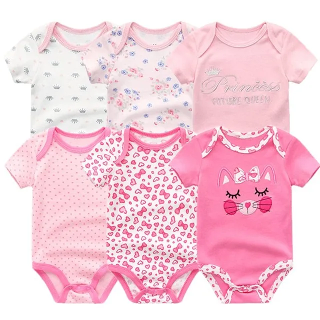 6pcs Baby Bodysuit 0-12M
