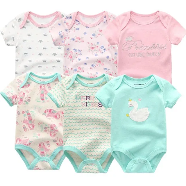 6pcs Baby Bodysuit 0-12M