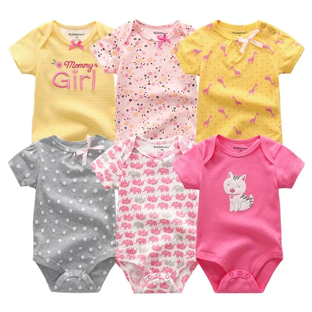 6pcs Baby Bodysuit 0-12M