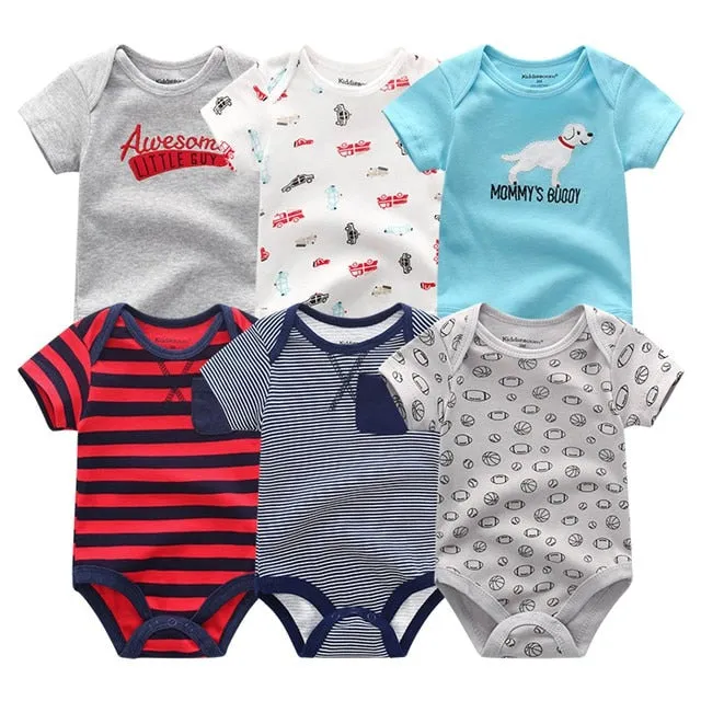 6pcs Baby Bodysuit 0-12M