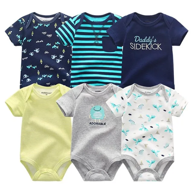 6pcs Baby Bodysuit 0-12M