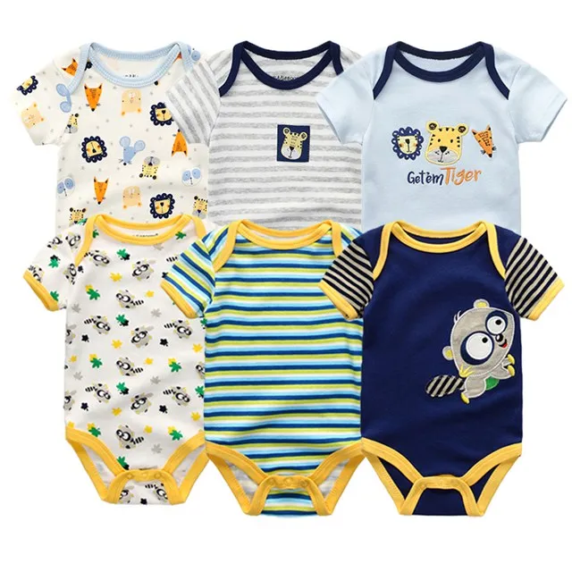 6pcs Baby Bodysuit 0-12M