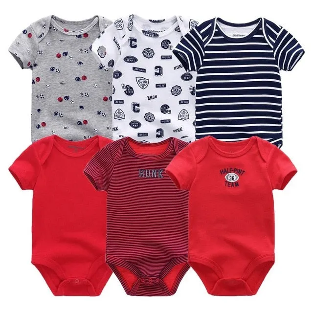 6pcs Baby Bodysuit 0-12M