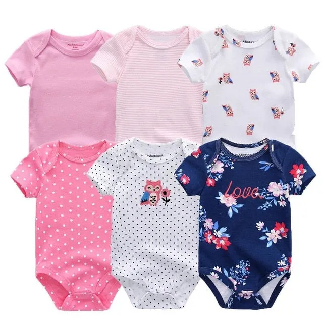 6pcs Baby Bodysuit 0-12M