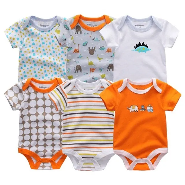 6pcs Baby Bodysuit 0-12M