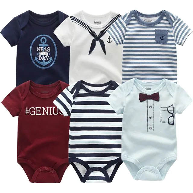6pcs Baby Bodysuit 0-12M