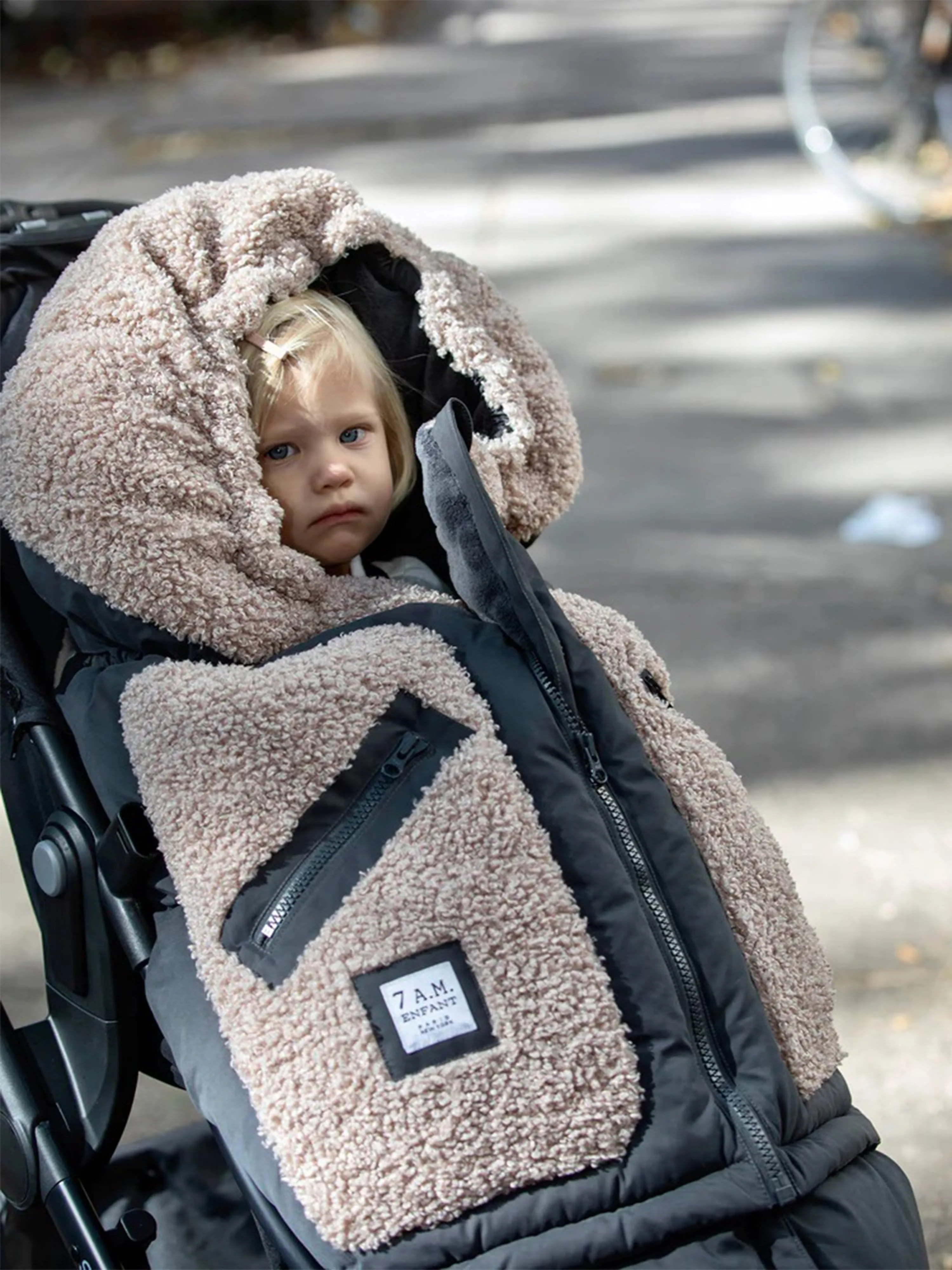 7AM Enfant Baby Blanket 212 Evolution Teddy Nest in Black