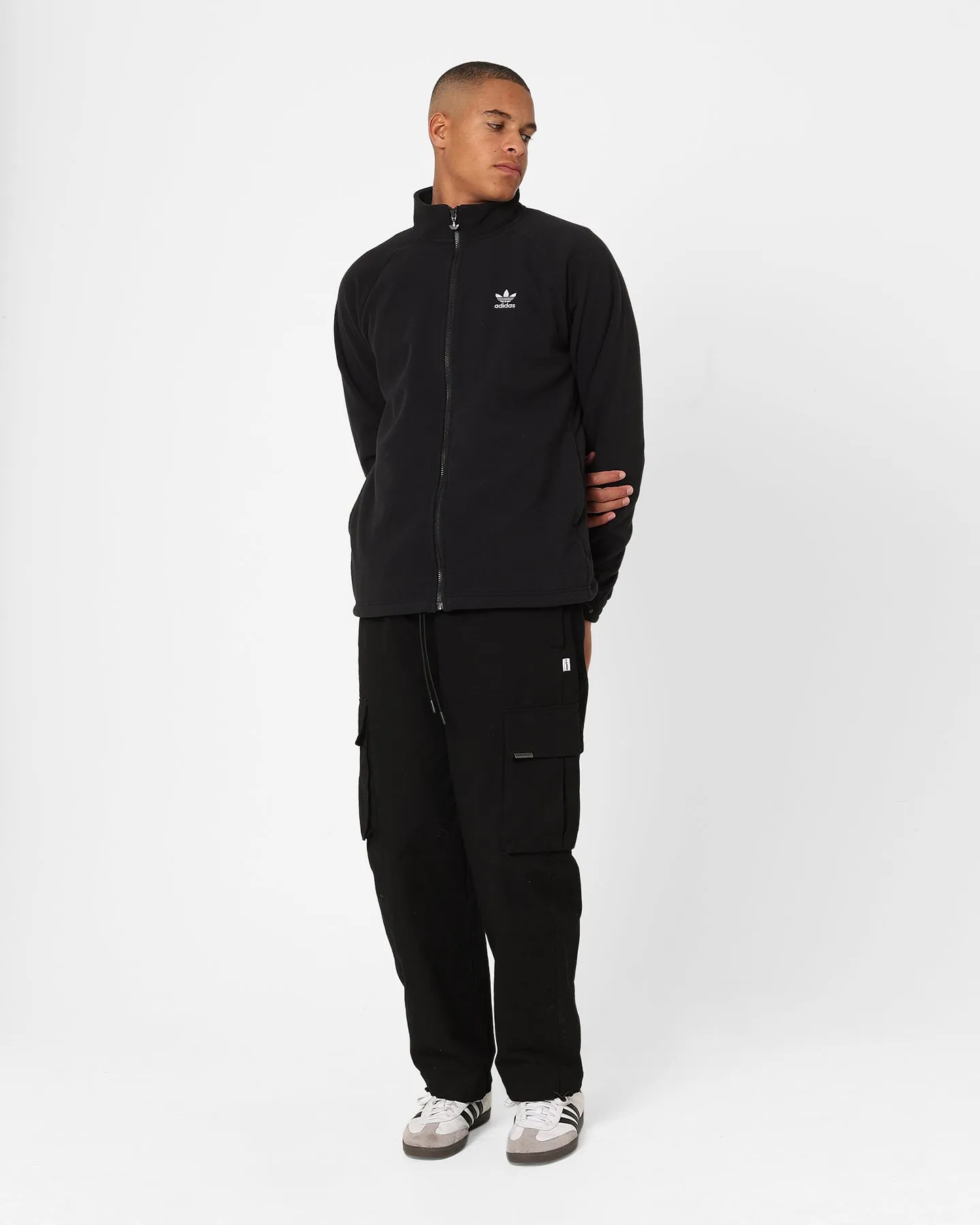 Adidas Adicolour Trefoil Teddy Fleece Jacket Black
