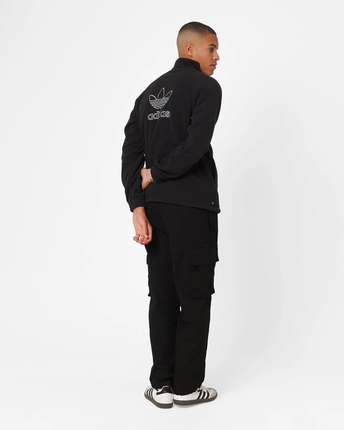 Adidas Adicolour Trefoil Teddy Fleece Jacket Black