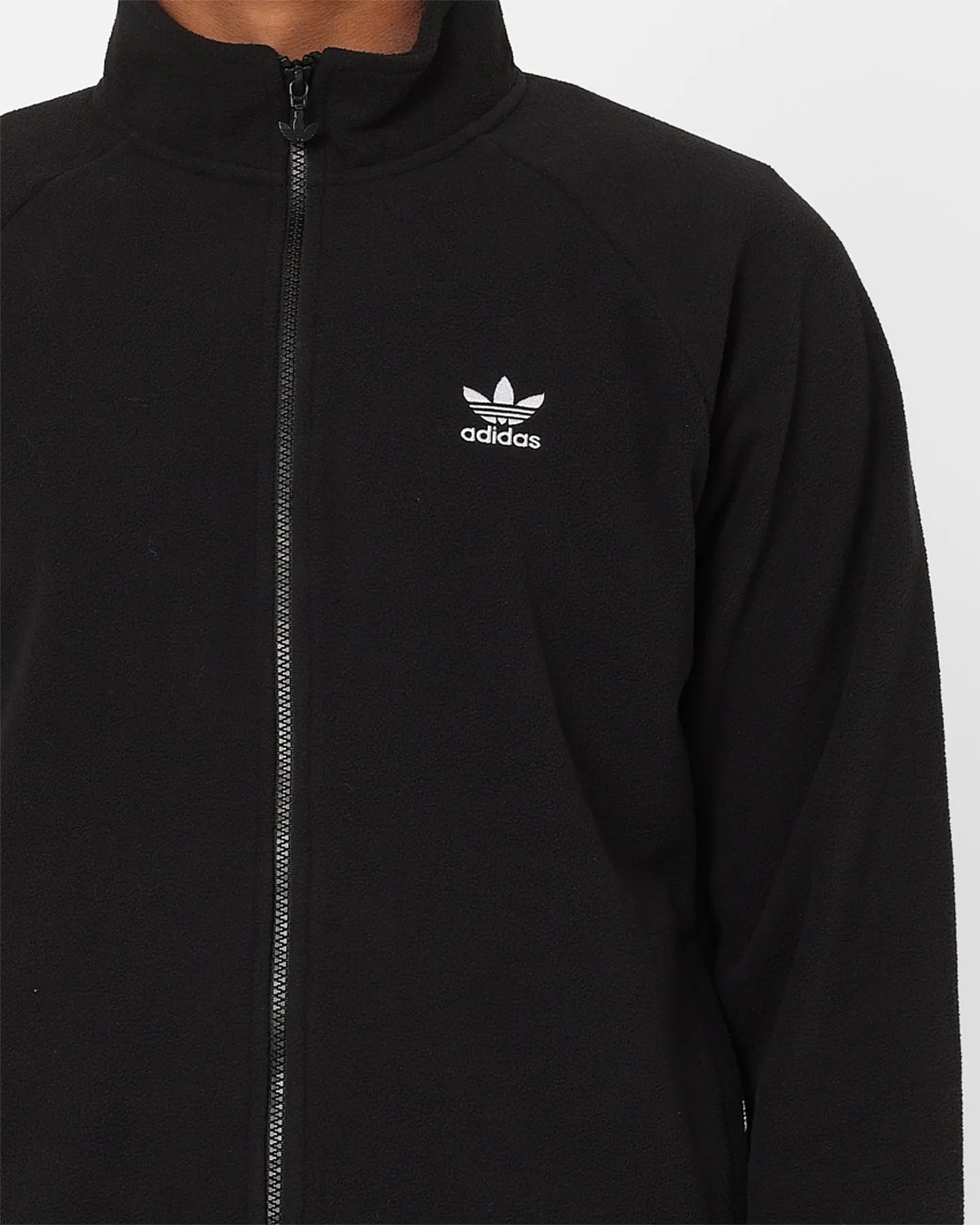 Adidas Adicolour Trefoil Teddy Fleece Jacket Black