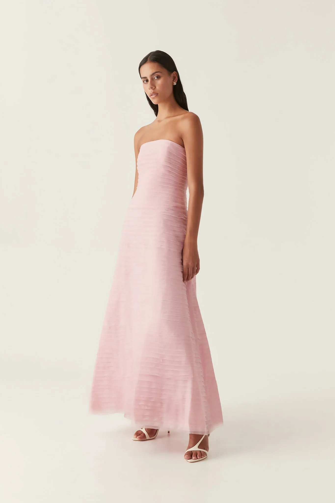 Aje Soundscape Maxi Dress in Chalk Pink