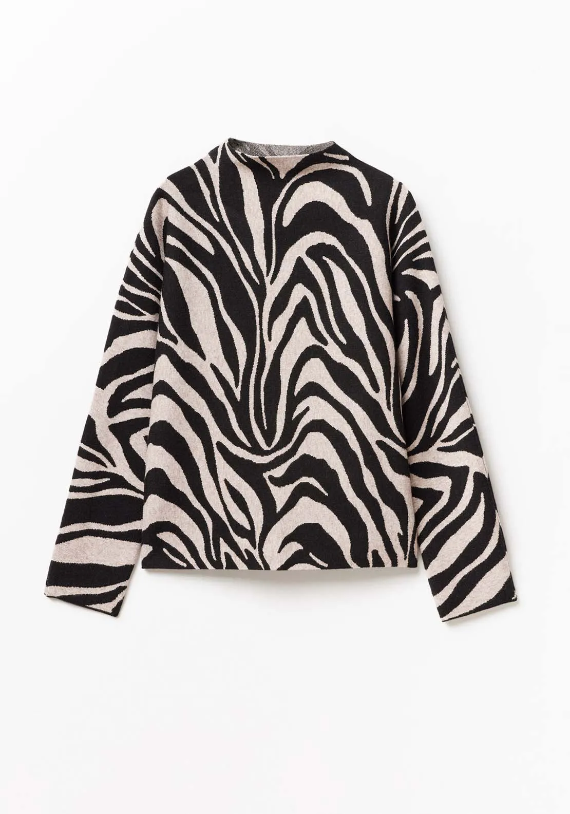 Animal Print Jumper - Natural