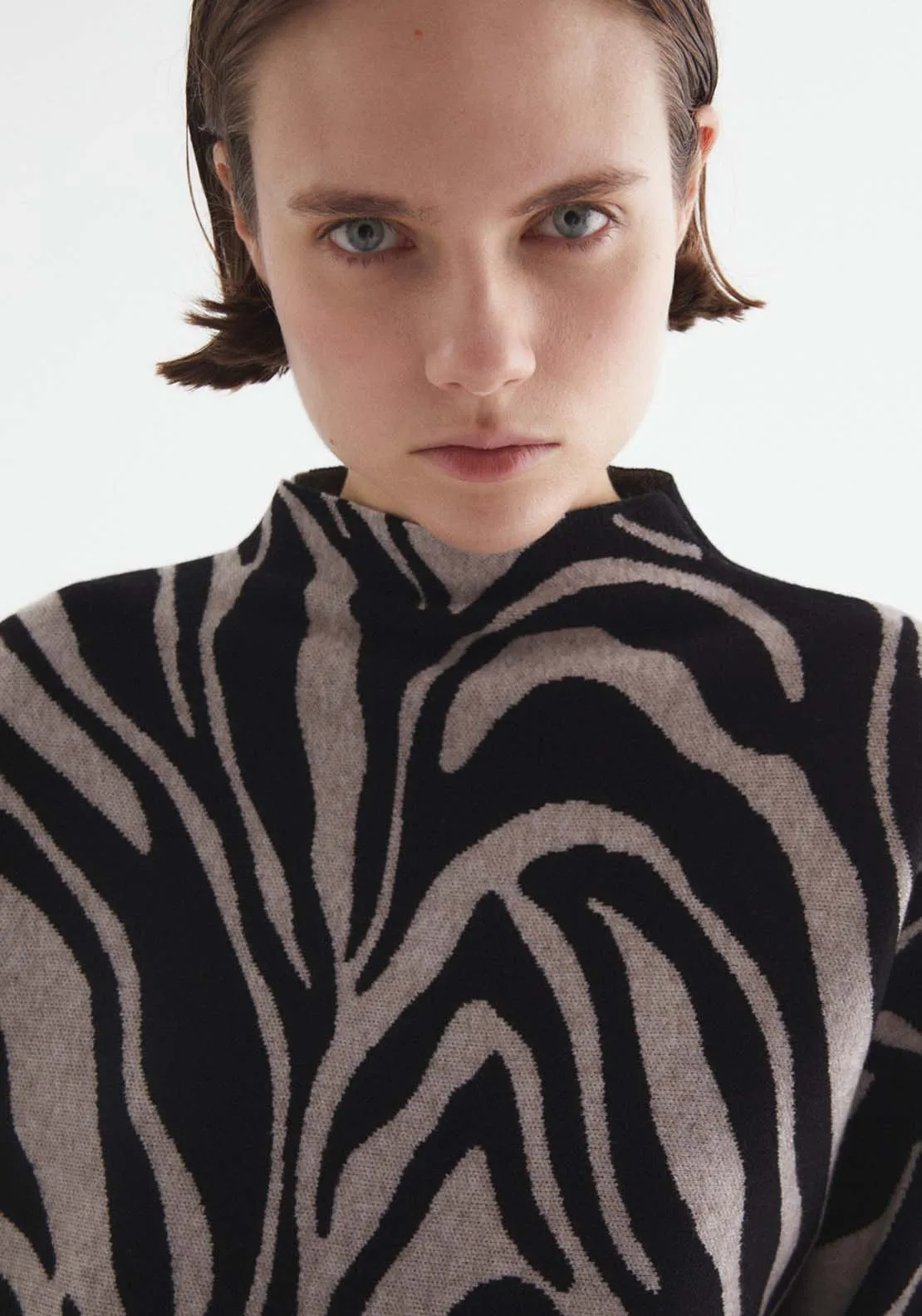 Animal Print Jumper - Natural