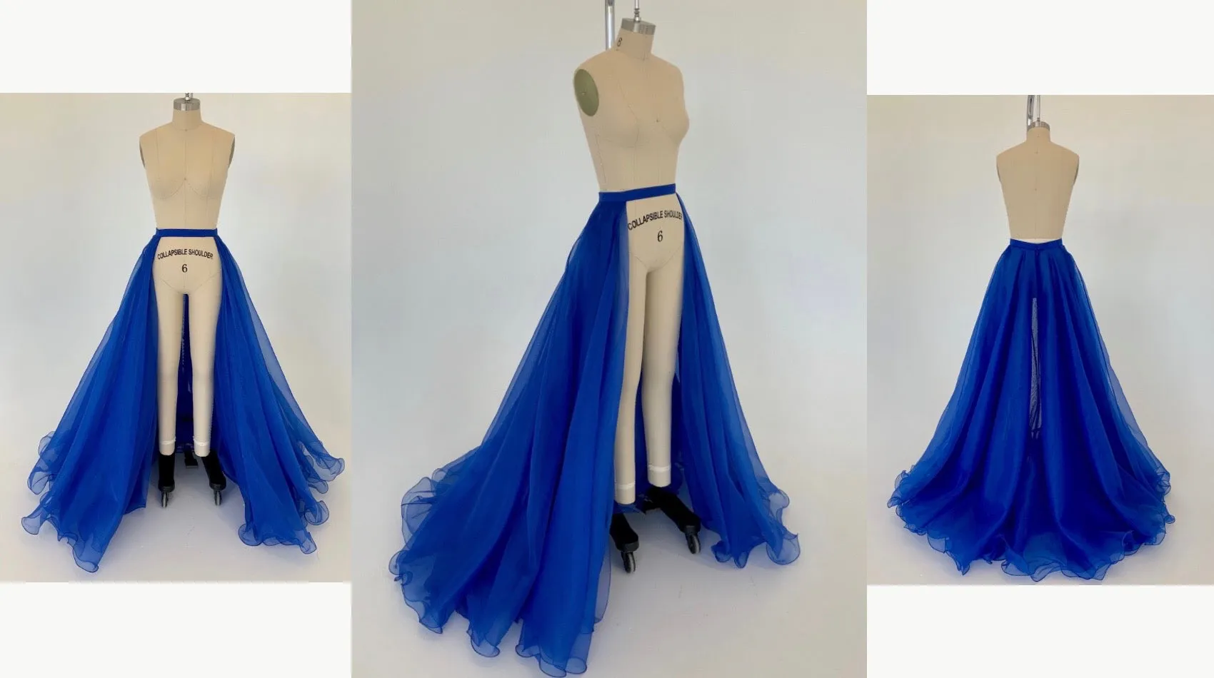 Ashley Lauren 1740 Size 0,12 Red Long Organza Pageant Overskirt Wire Hem Layered Train Detachable
