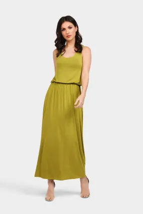 Avocado Racer Back Maxi Dress