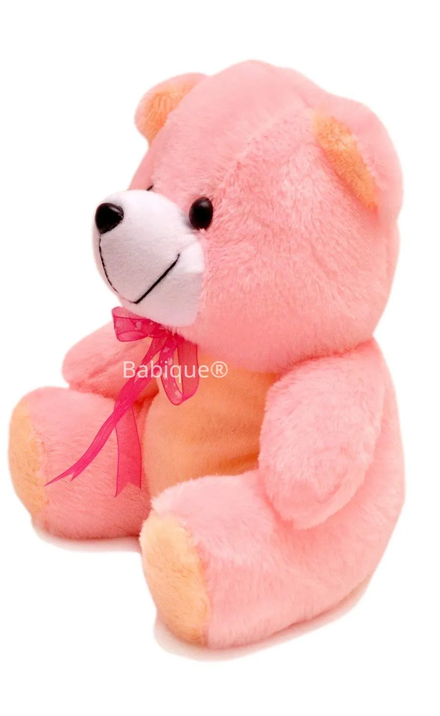 Babique Teddy Bear Plush Soft Toy Cute Kids Birthday Animal Baby Boys/Girls (25 cm, Pink)