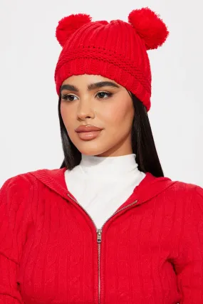 Beary Adorable Beanie - Red