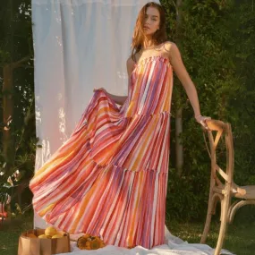 Beautiful Tiered Maxi Sundress Made in USA