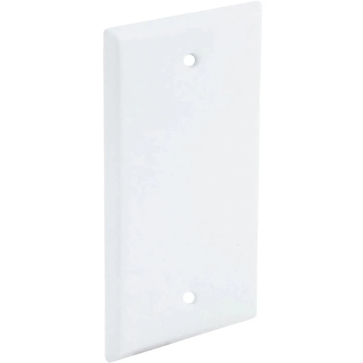 Bell Single Gang Rectangular Die-Cast Metal White Blank Outdoor Box Cover, Carded