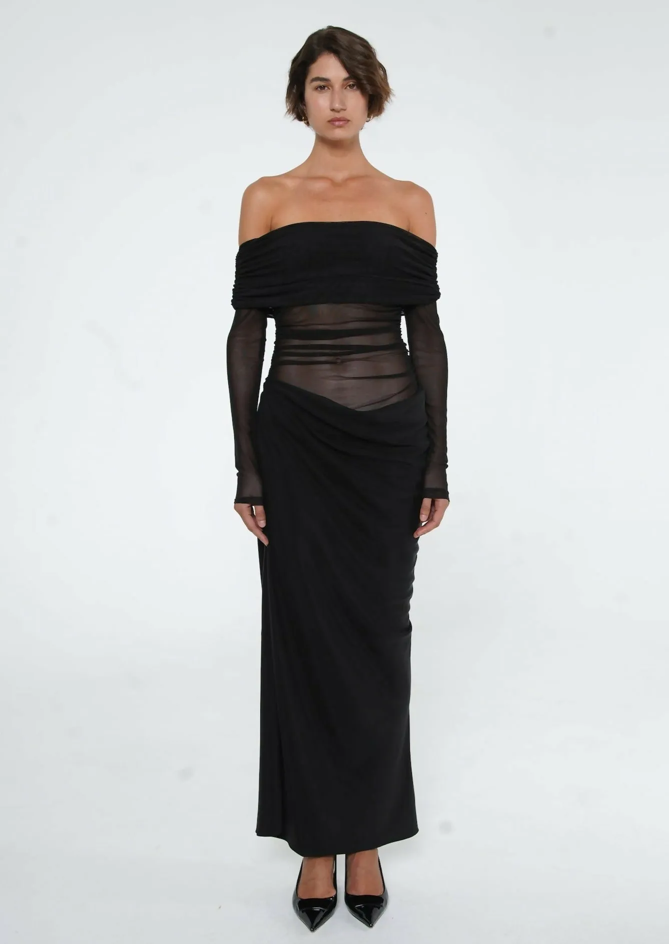 Benni Yasmin off Shoulder Maxi Dress Size 8, 10