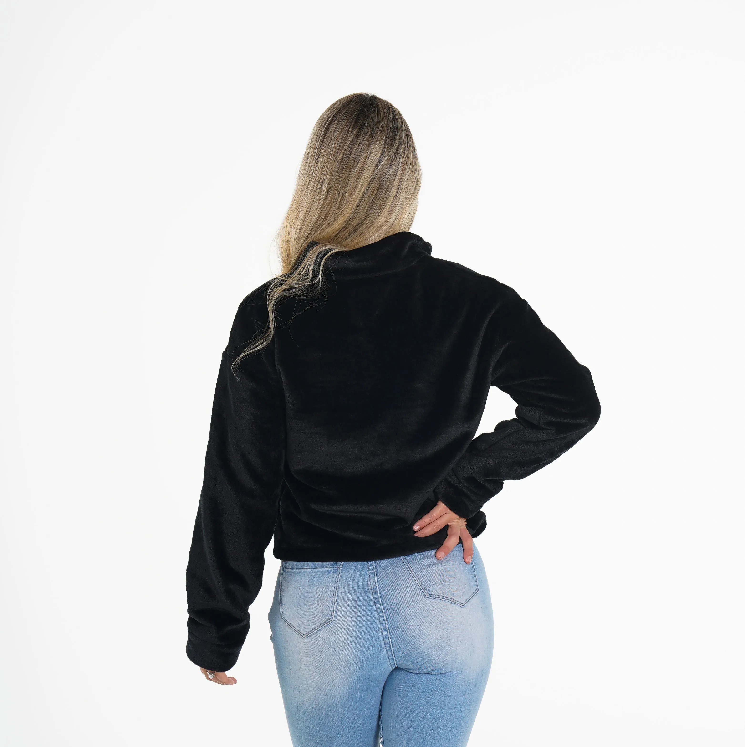 Black Full Length Teddy Fleece