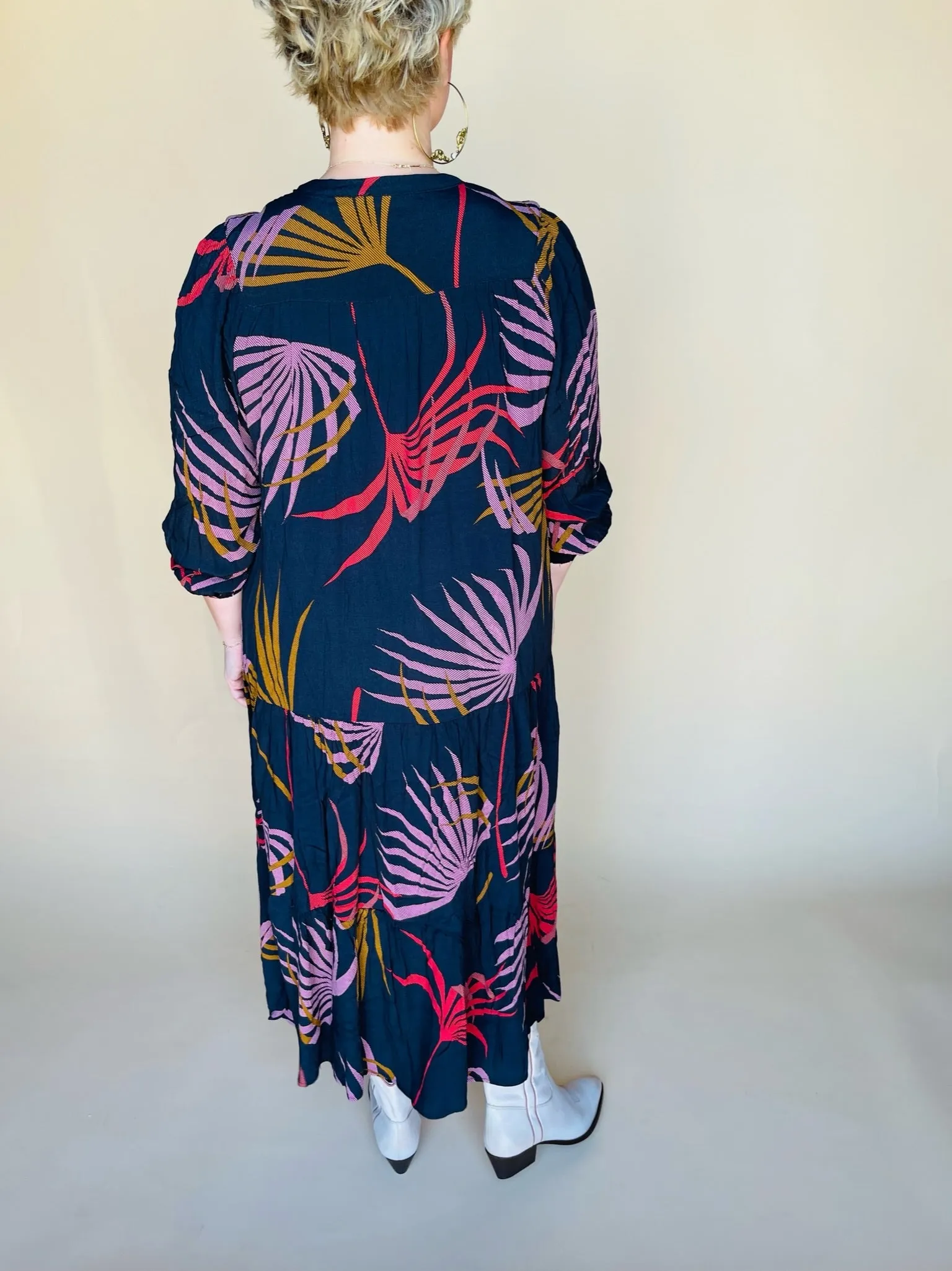 Black Print Maxi Dress
