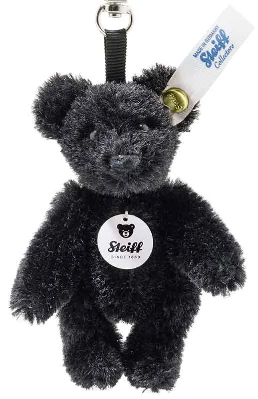 Black Teddy Bear Keyring by Steiff - 8cm
