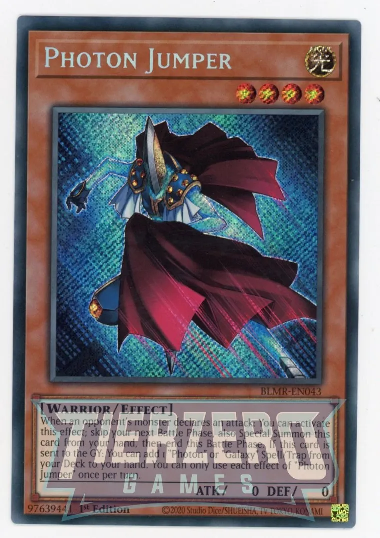 BLMR-EN043 - Photon Jumper - Secret Rare - Effect Monster - Battles of Legend Monstrous Revenge
