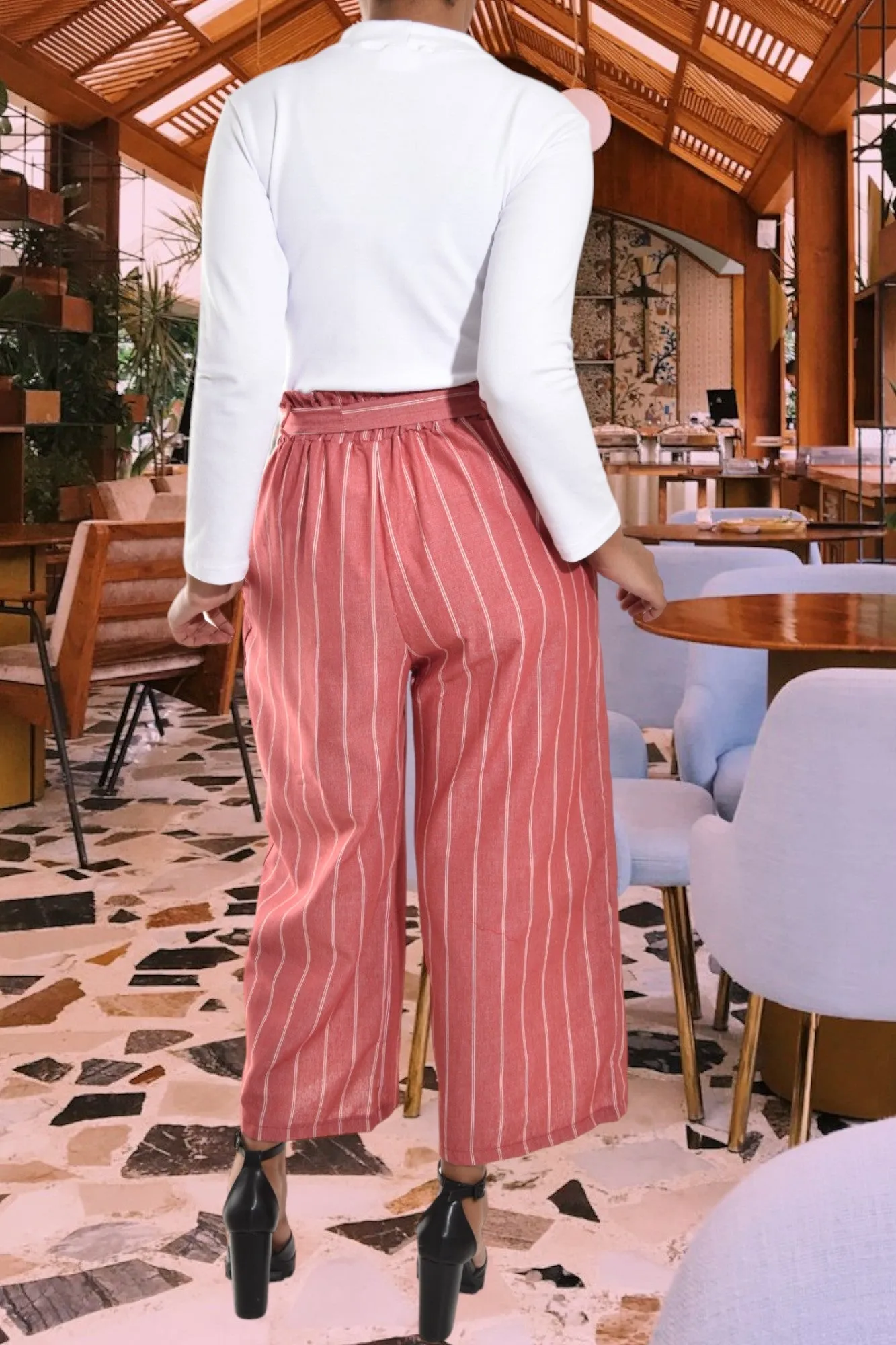 Blush 3/4 Palazzo Pants
