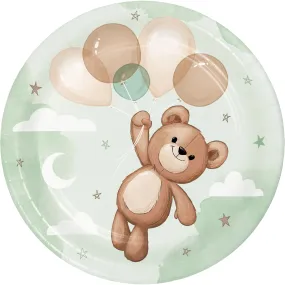 Bulk Teddy Bear 6.75 Inch Paper Dessert Plate (96 per Case)