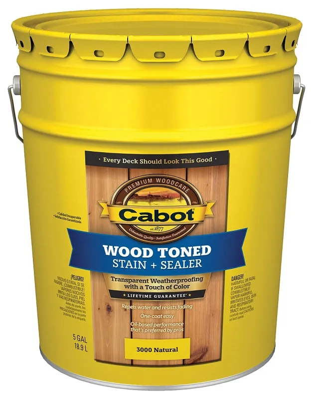 Cabot 140.0003000.008 Deck and Siding Stain, Natural, Liquid, 5 gal :PAIL: QUANTITY: 1
