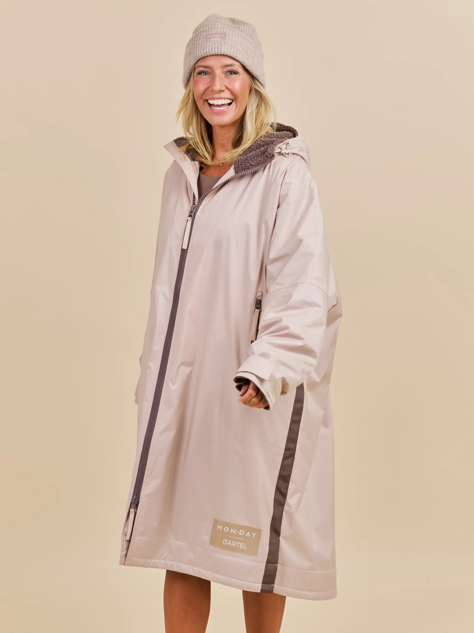 Cartel x Monday Bliss Winterswim Changing Robe Sand Beige