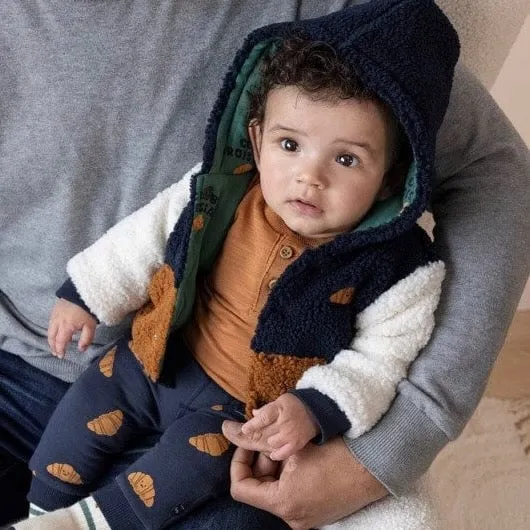 CLUB CROISSANT - Bouclé Teddy Reversible Jacket