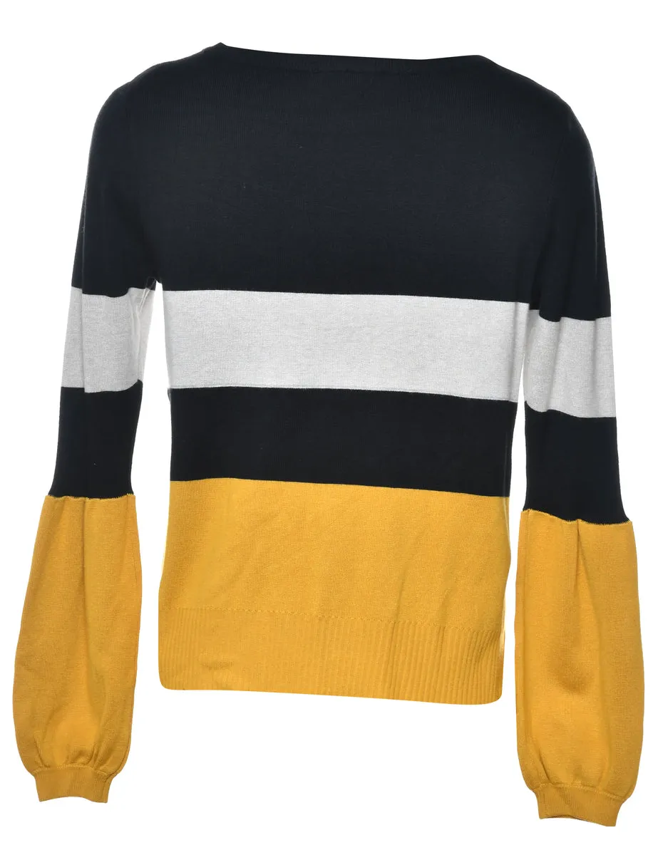 Colour Block Jumper - S