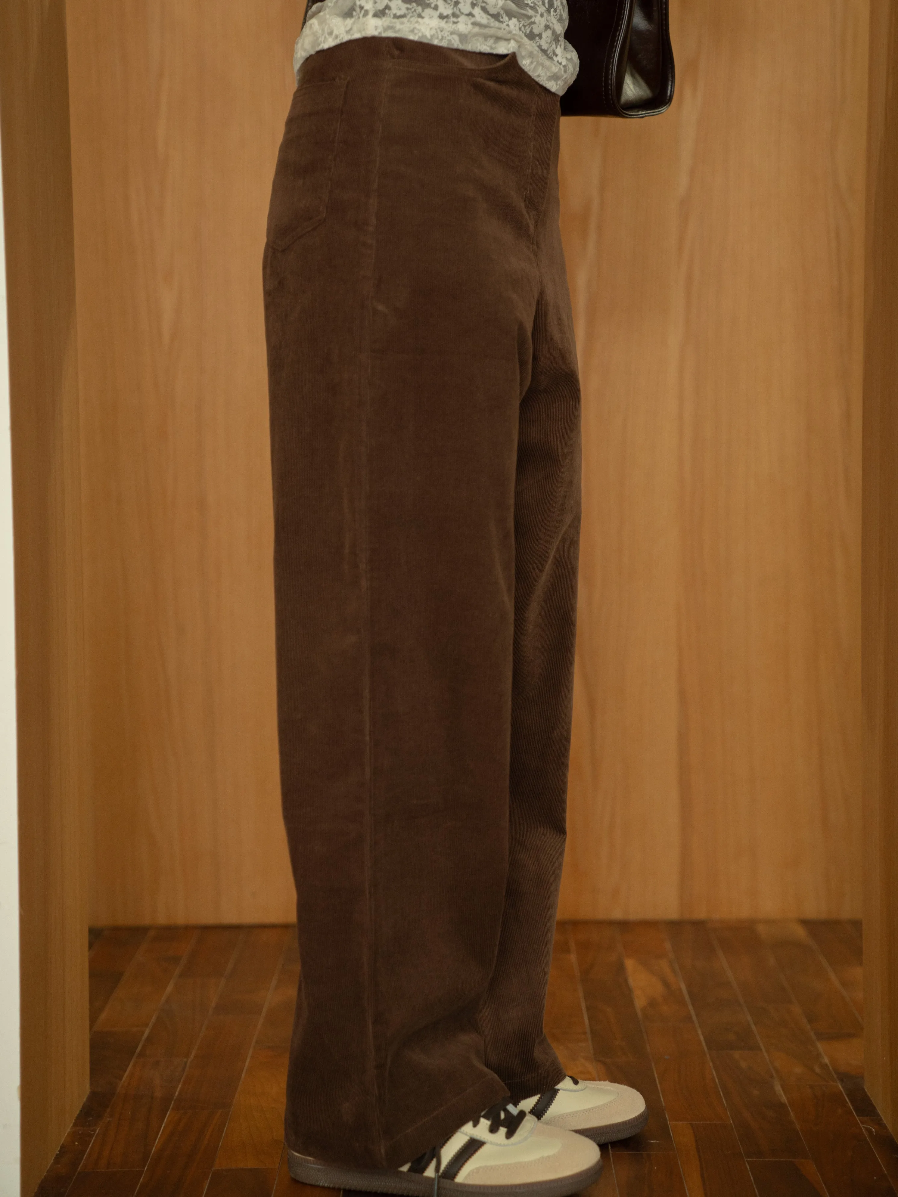 Corduroy Wide Straight Pants