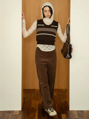 Corduroy Wide Straight Pants