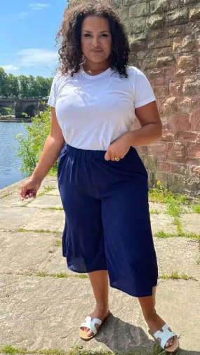 CurveWow Navy Culottes