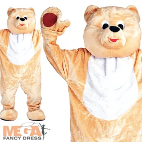 Deluxe Mascot Big Teddy Bear Adult Fancy Dress Costume