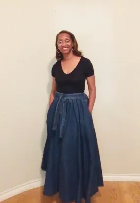 Denim Maxi Skirt