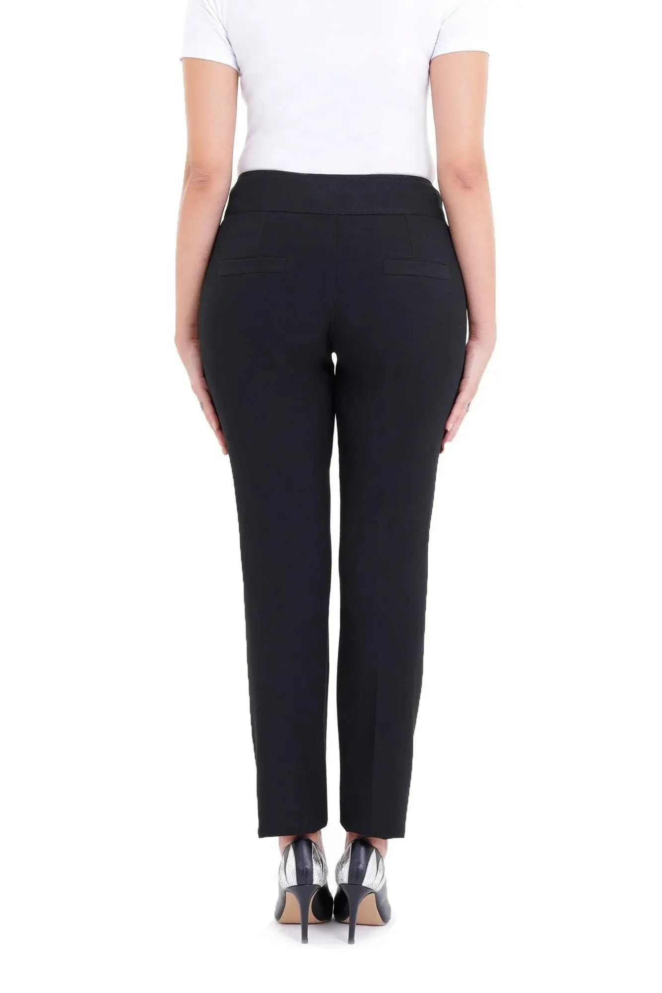 Dress Pants High Waist Straight Leg Black Pants