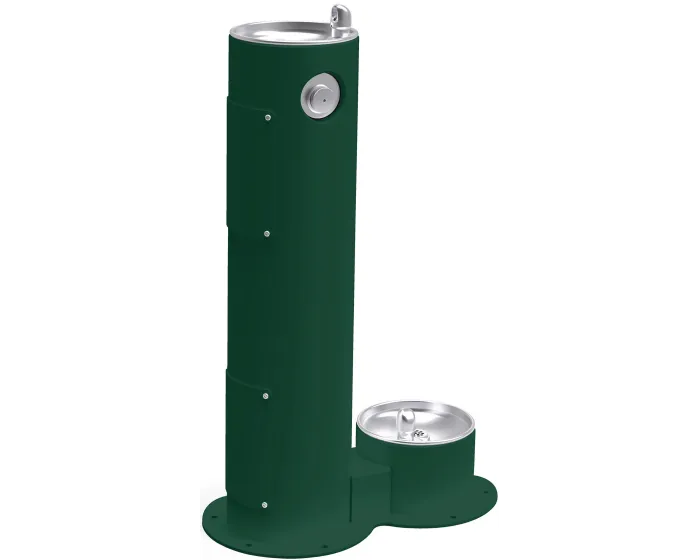 Elkay LK4400DBFRK | Freestanding Drinking Fountain | Filterless, Non-refrigerated, Freeze-resistant, Includes a Dog-bowl / Pet fountain