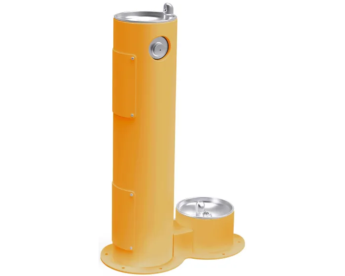 Elkay LK4400DBFRK | Freestanding Drinking Fountain | Filterless, Non-refrigerated, Freeze-resistant, Includes a Dog-bowl / Pet fountain
