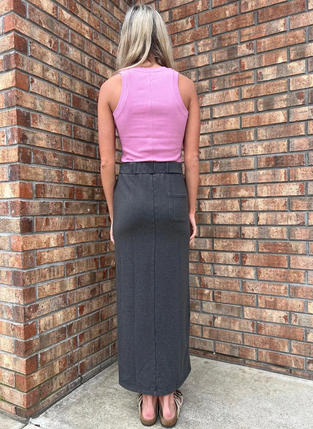 Eternal Front Slit Maxi Skirt