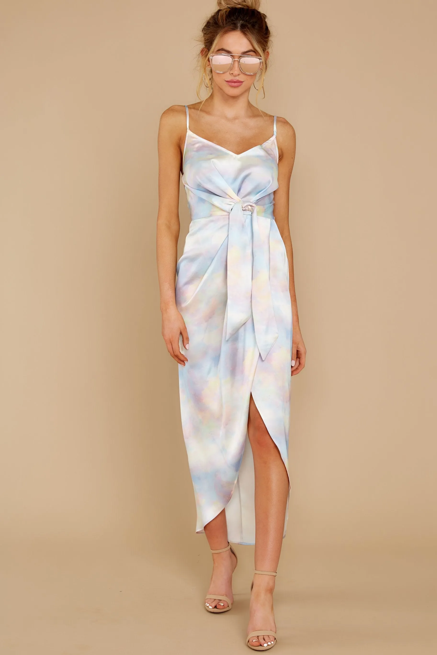 Feel The Groove Blue Multi Tie Dye Maxi Dress