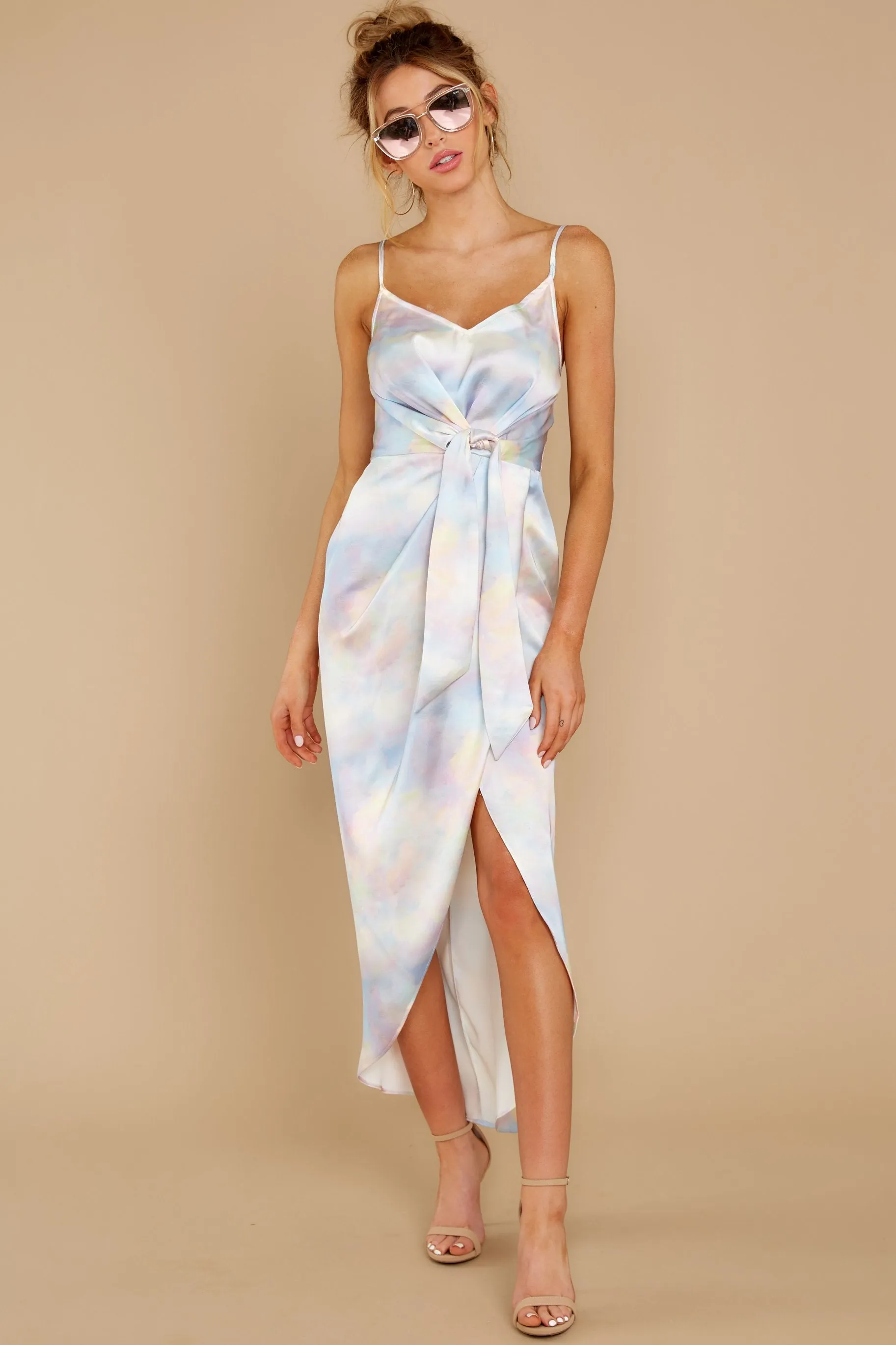 Feel The Groove Blue Multi Tie Dye Maxi Dress