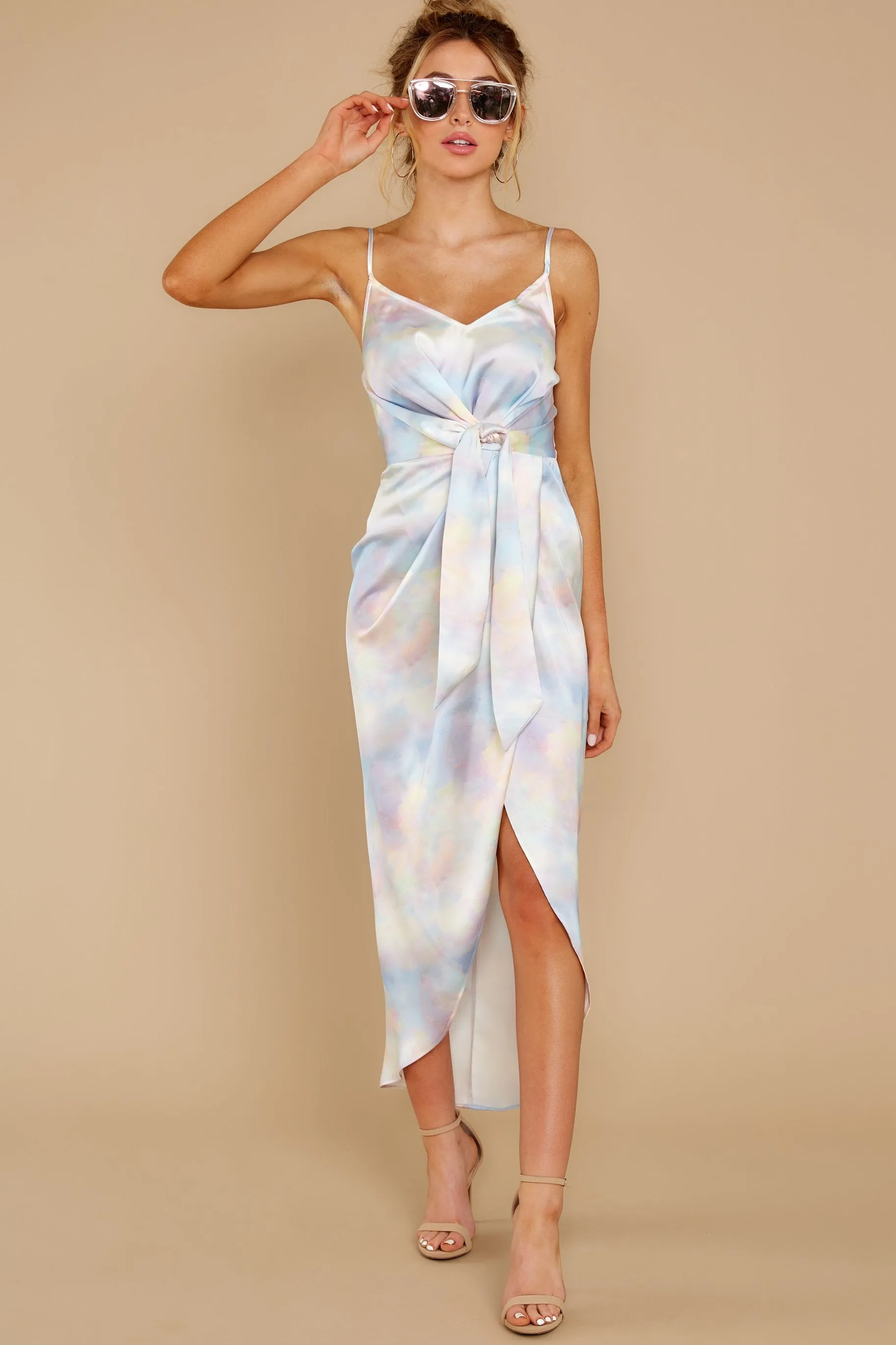 Feel The Groove Blue Multi Tie Dye Maxi Dress